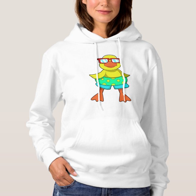 Sudadera Pato con anillo de natación y gafas de sol (Anverso)