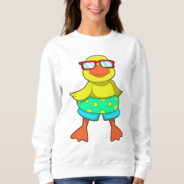 Sudadera Pato con anillo de natación y gafas de sol (Anverso)