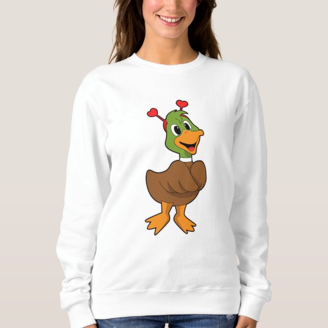 Sudadera Pato con la cabeza de corazón (Anverso)