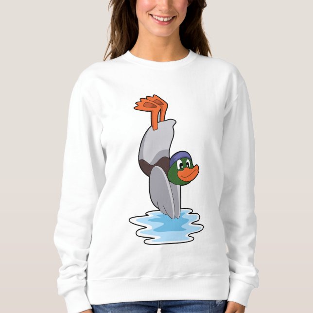 Sudadera Pato con soporte de mano en agua.PNG (Anverso)