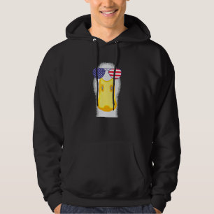 Sudadera Pato Cool Que Lleva Gafas De Sol De La Bandera De