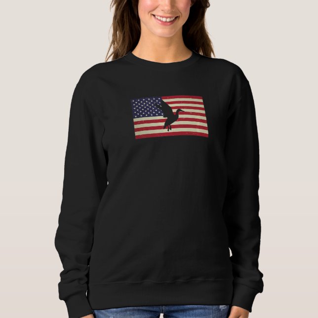 Sudadera Pato De Bandera Estadounidense Dolorido (Anverso)