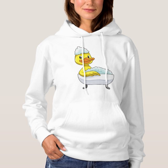 Sudadera Pato de baño con bañera y espuma (Anverso)