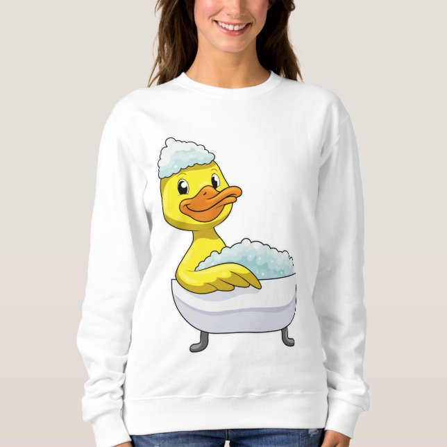 Sudadera Pato de baño con bañera y espuma (Anverso)