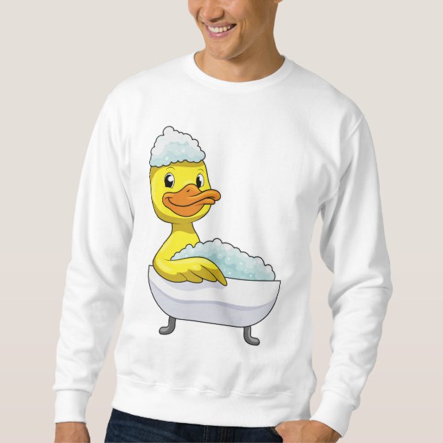Sudadera Pato de baño con bañera y espuma (Anverso)