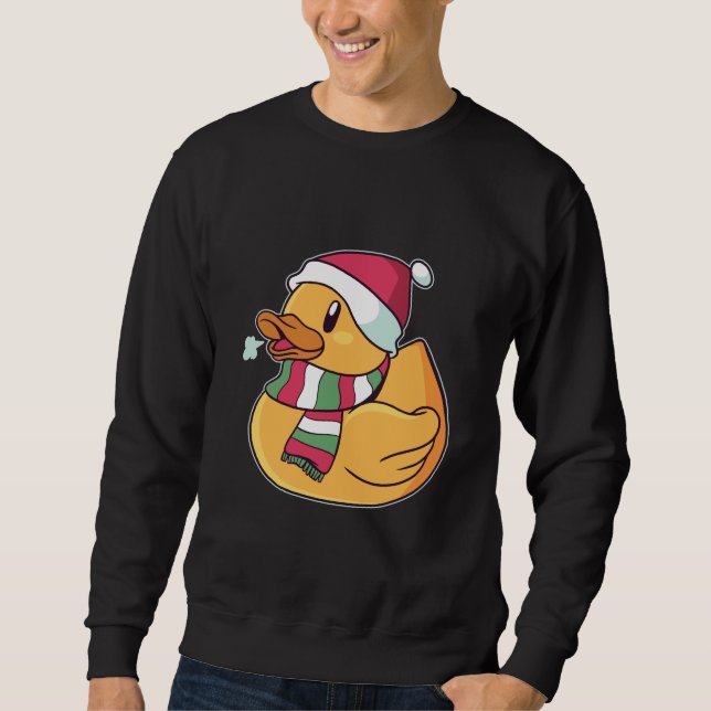 Sudadera Pato de goma de Navidad  (Anverso)