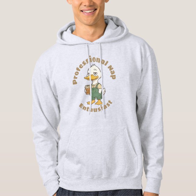 Sudadera Pato Dormilón – Entusiasta de las Siestas Profesio (Anverso)