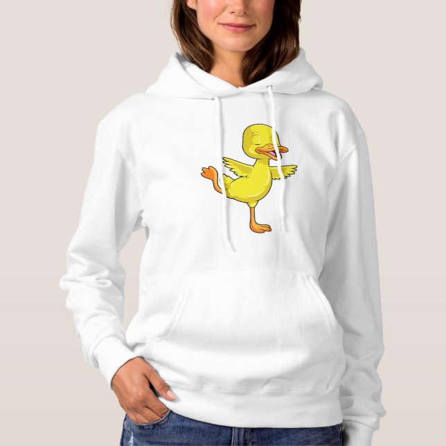 Sudadera Pato en el gimnasio del yoga en una pierna (Anverso)