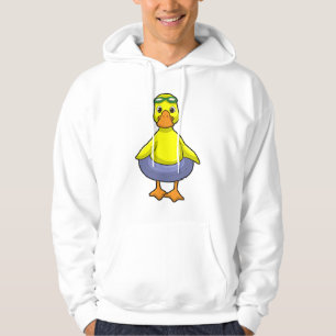 Sudadera Pato en Natación con anillo de natación