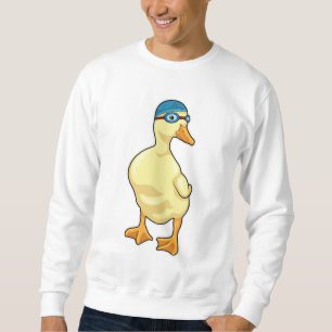 Sudadera Pato nadando con gafas nadando