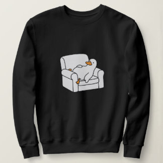 Sudadera Pato Perezoso y Adorable en Butaca Ilustración Min