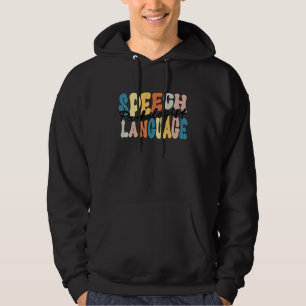 Sudadera Patólogo del habla y del lenguaje SLP retro terapi