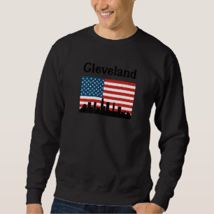 Sudadera Patria Cleveland Ohio Bandera Americana Skyline