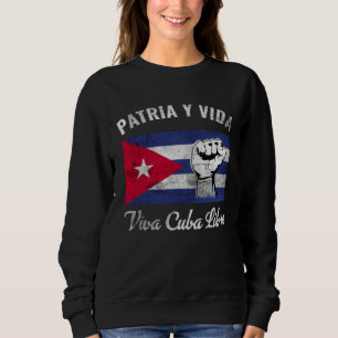 Sudadera Patria Y Vida Viva Cuba Libre  Bandera de Cuba  Cu
