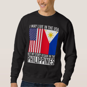 Sudadera Patrimonio filipino americano Bandera de Estados U