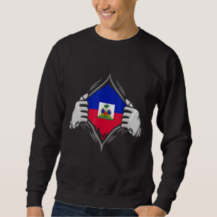 Sudadera Patrimonio haitiano Orgulloso de Haití Roots Flag