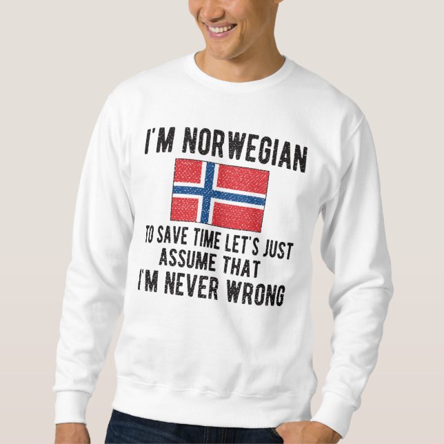 Sudadera Patrimonio noruego Noruega Rodea Bandera Noruega (Anverso)