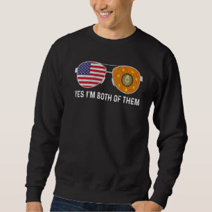 Sudadera Patrimonio patriótico de la Bandera Americana Sung