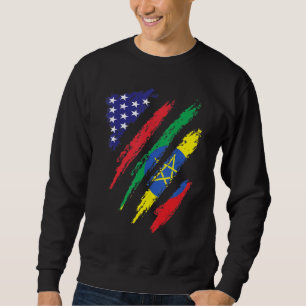 Sudadera Patrimonio patriótico de la bandera cultivada de E