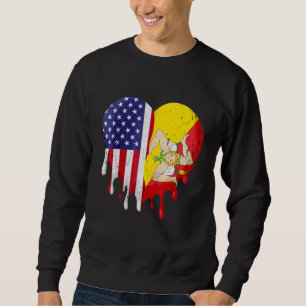 Sudadera Patriota Americano Siciliano Criado en el Campo qu