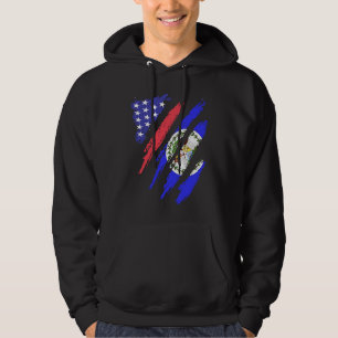 Sudadera Patriota beliceño americano crece su bandera en fr