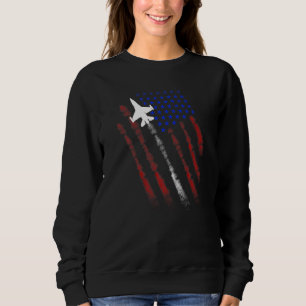 Sudadera Patriota De La Bandera Americana De Combate Feliz