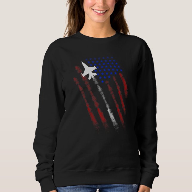 Sudadera Patriota De La Bandera Americana De Combate Feliz  (Anverso)