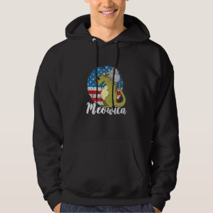 Sudadera Patriota De La Bandera Estadounidense De Meowica Y
