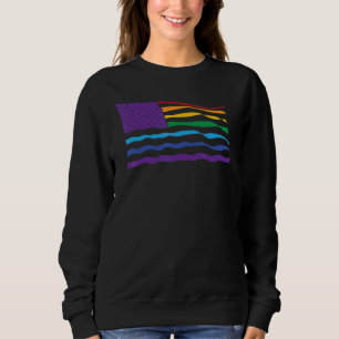 Sudadera Patriota del Orgullo Gay de la Bandera Arcoiris Es