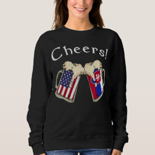 Sudadera Patriota eslovaco estadounidense usa bandera bebe 