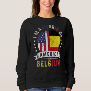Sudadera Patriota estadounidense Bélgica Bandera estadounid