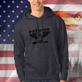 Sudadera Patriota estadounidense del águila, capucha mascul