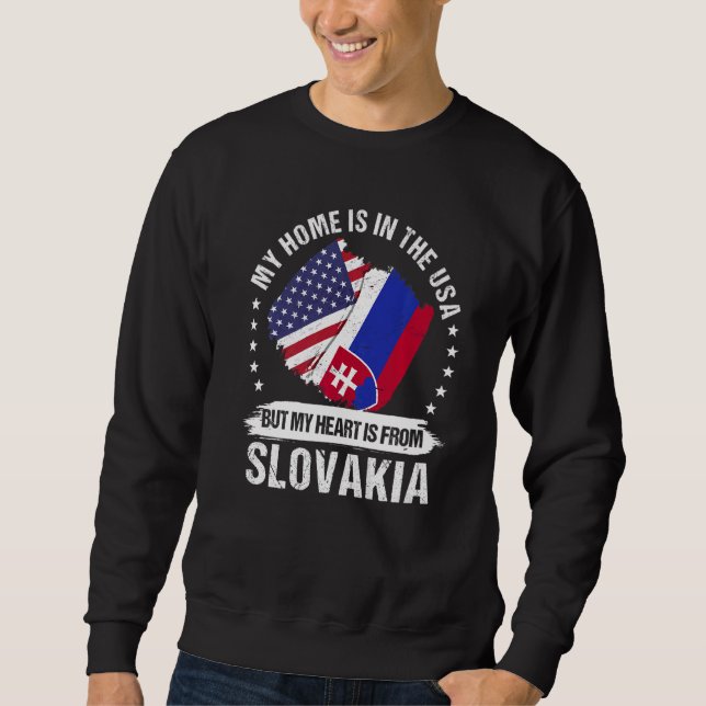 Sudadera Patriota estadounidense Eslovaquia Bandera Eslovac (Anverso)