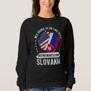 Sudadera Patriota estadounidense Eslovaquia Bandera Eslovac