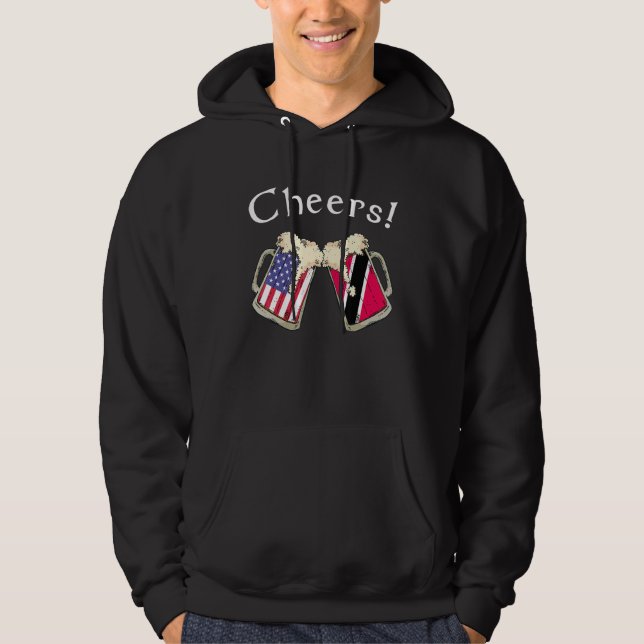 Sudadera Patriota Estadounidense Trinitense Orgullo de País (Anverso)