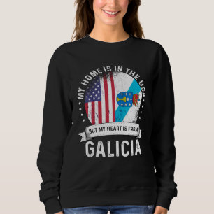 Sudadera Patriota Gallego Americano Creado Orgulloso en Cas