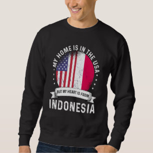 Sudadera Patriota indonesio americano crecido orgulloso en