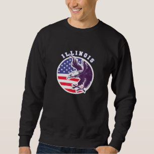 Sudadera Patriota norteamericano de Illinois Veterano del O