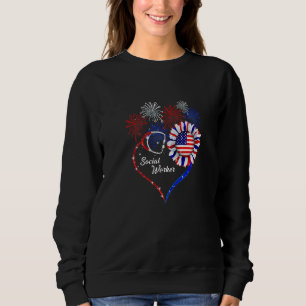 Sudadera Patriota Trabajador Social 4 De Julio Bandera Esta
