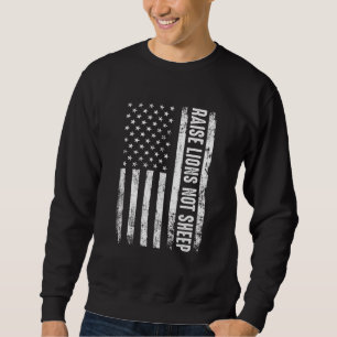 Sudadera Patriotas norteamericanos elevan a leones no a ove