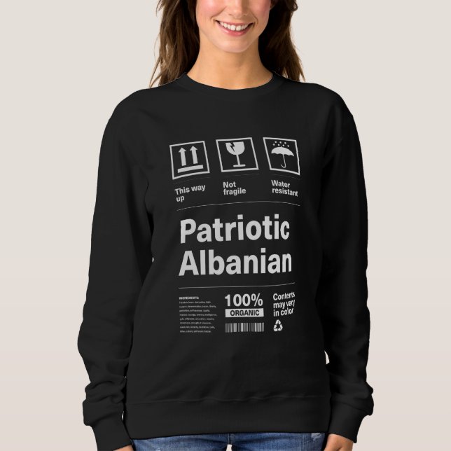 Sudadera Patriotic Albanian Patriotism Albania Country Prid (Anverso)