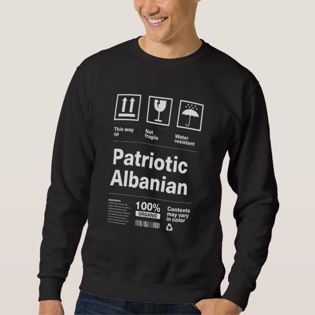 Sudadera Patriotic Albanian Patriotism Albania Country Prid (Anverso)