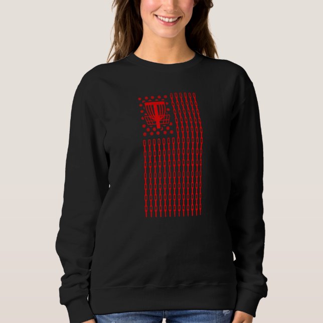Sudadera Patriotic American Flag Disk Golfing (Anverso)