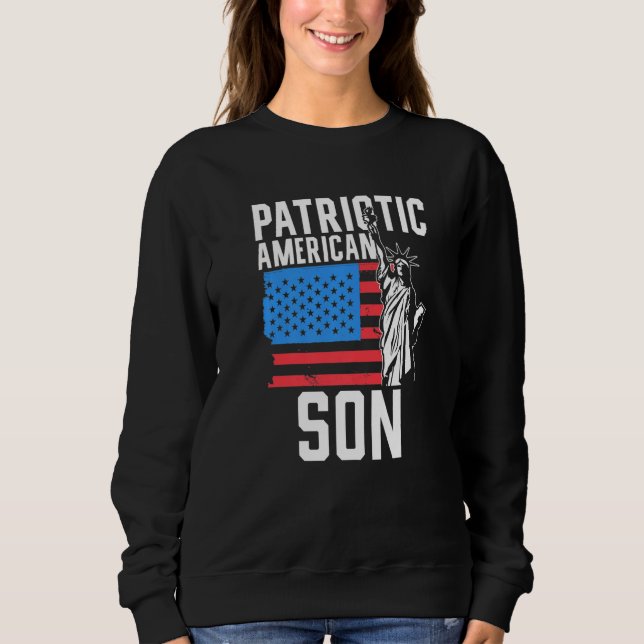 Sudadera Patriotic American Son America Usa Patriot Us Us U (Anverso)