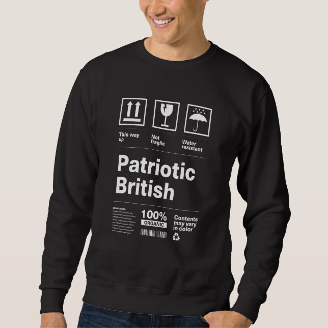 Sudadera Patriotic British Patriotism United Kingdom Countr (Anverso)