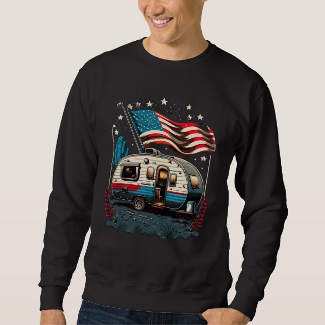 Sudadera Patriotic Camping And Caravan Adventure USA  6 (Anverso)