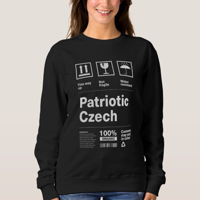 Sudadera Patriotic Czech Patriotism Czech Republic Country  (Anverso)