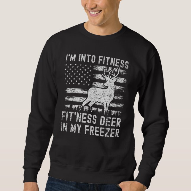 Sudadera Patriotic Deer Hunting I'm Into Fitness Deer In My (Anverso)