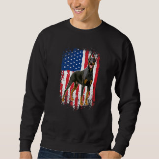 Sudadera Patriotic Doberman Pinscher Dog American Flag USA