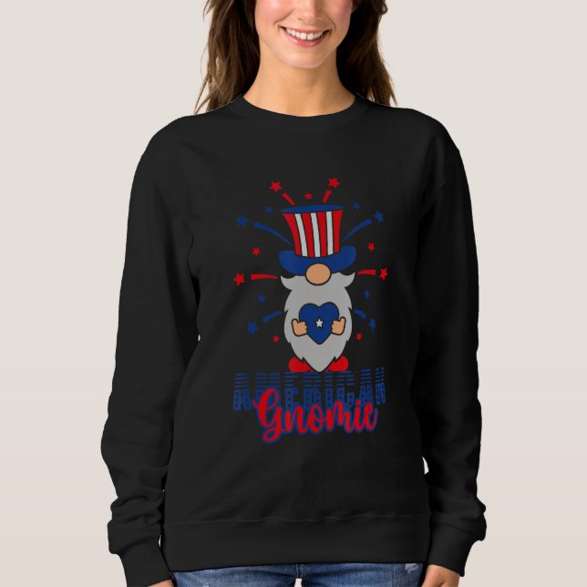 Sudadera Patriotic Gnome 4th Of July American Gnomie (Anverso)